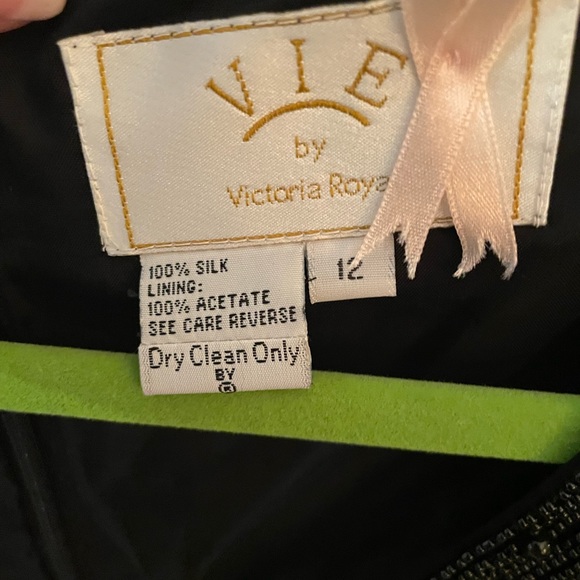 Formal Black Beaded Dress - Picture 10 of 16